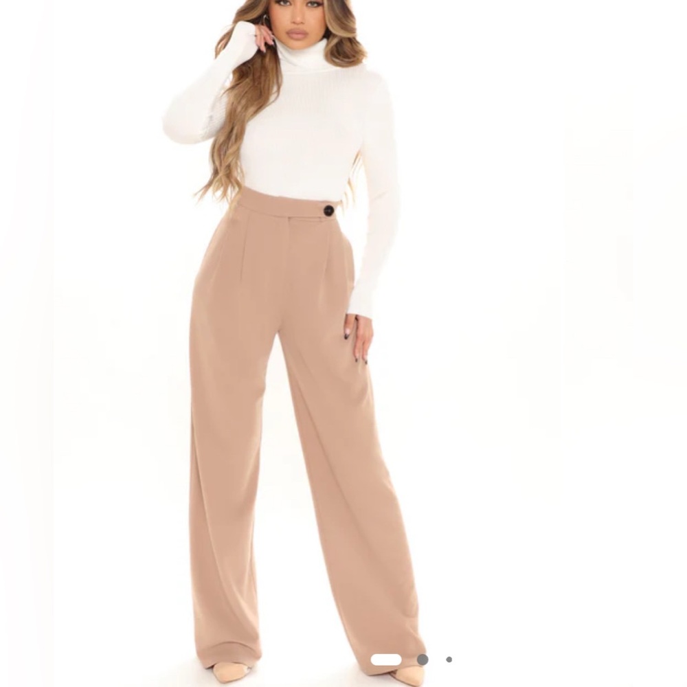 NWT Fashion Nova Make A Move Wide Leg Pants 33”